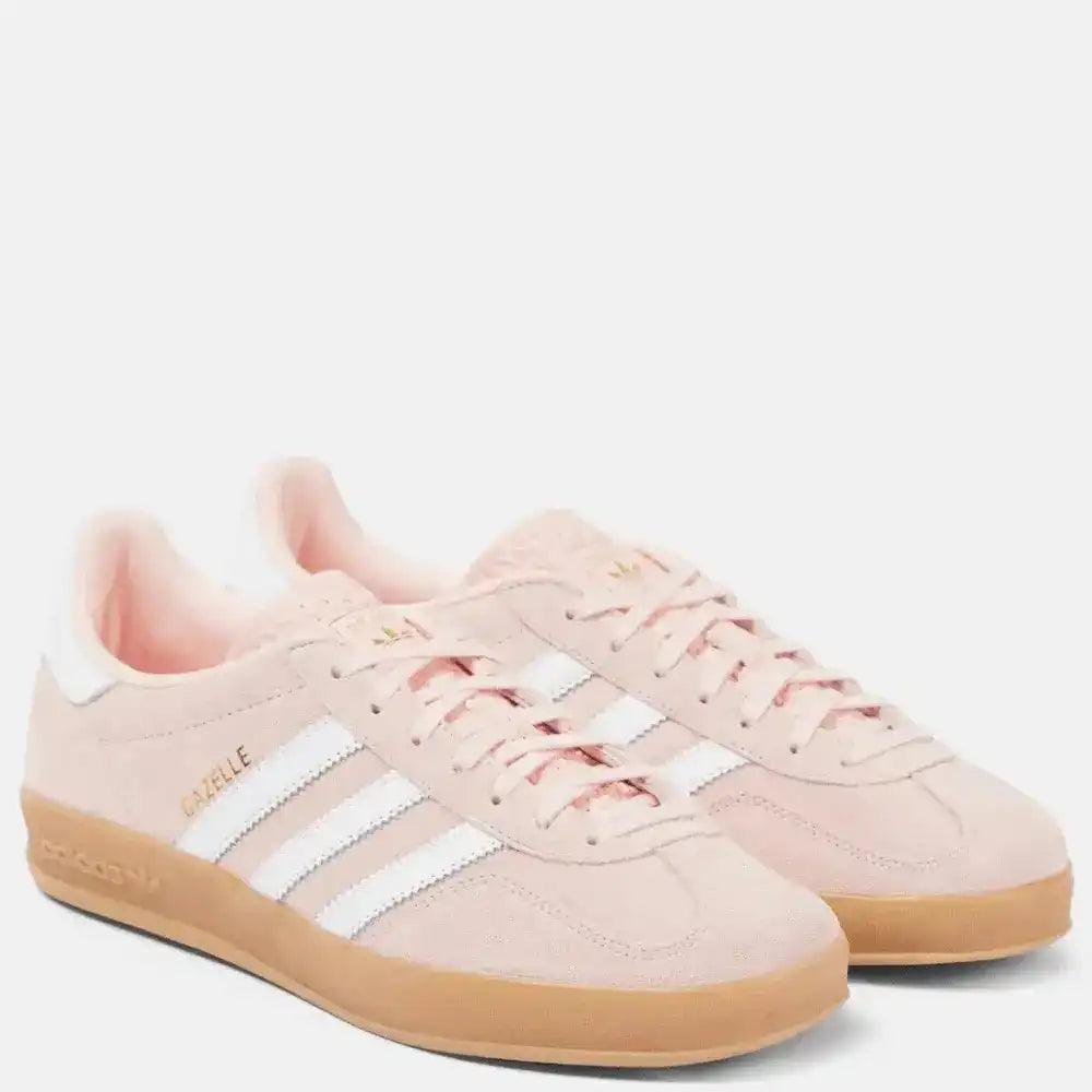 Adidas Gazelle light pink suede sneakers with gum sole